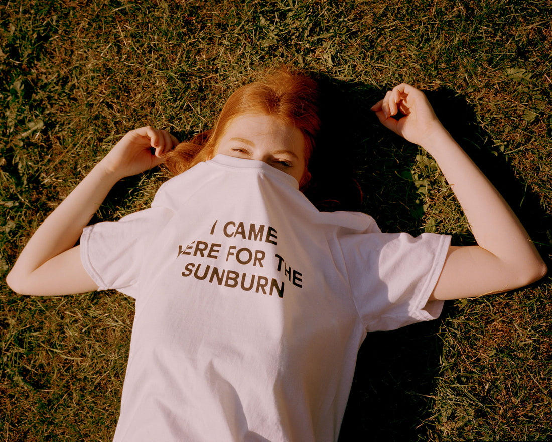 "I came here for the sunburn" T-Shirt - Classic